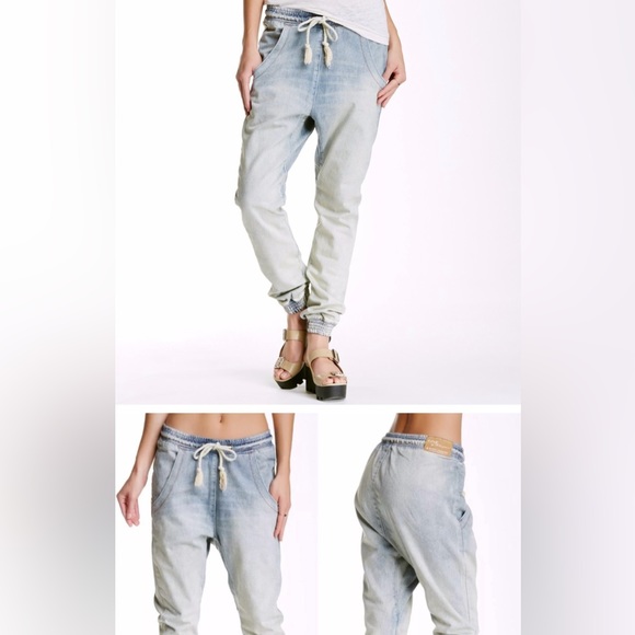 One Teaspoon Super Trackies denim Joggers - Picture 3 of 14